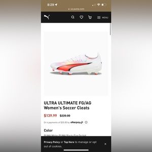 Women’s Puma Ultra Ulimate FG/AG Soccer Cleats size 8